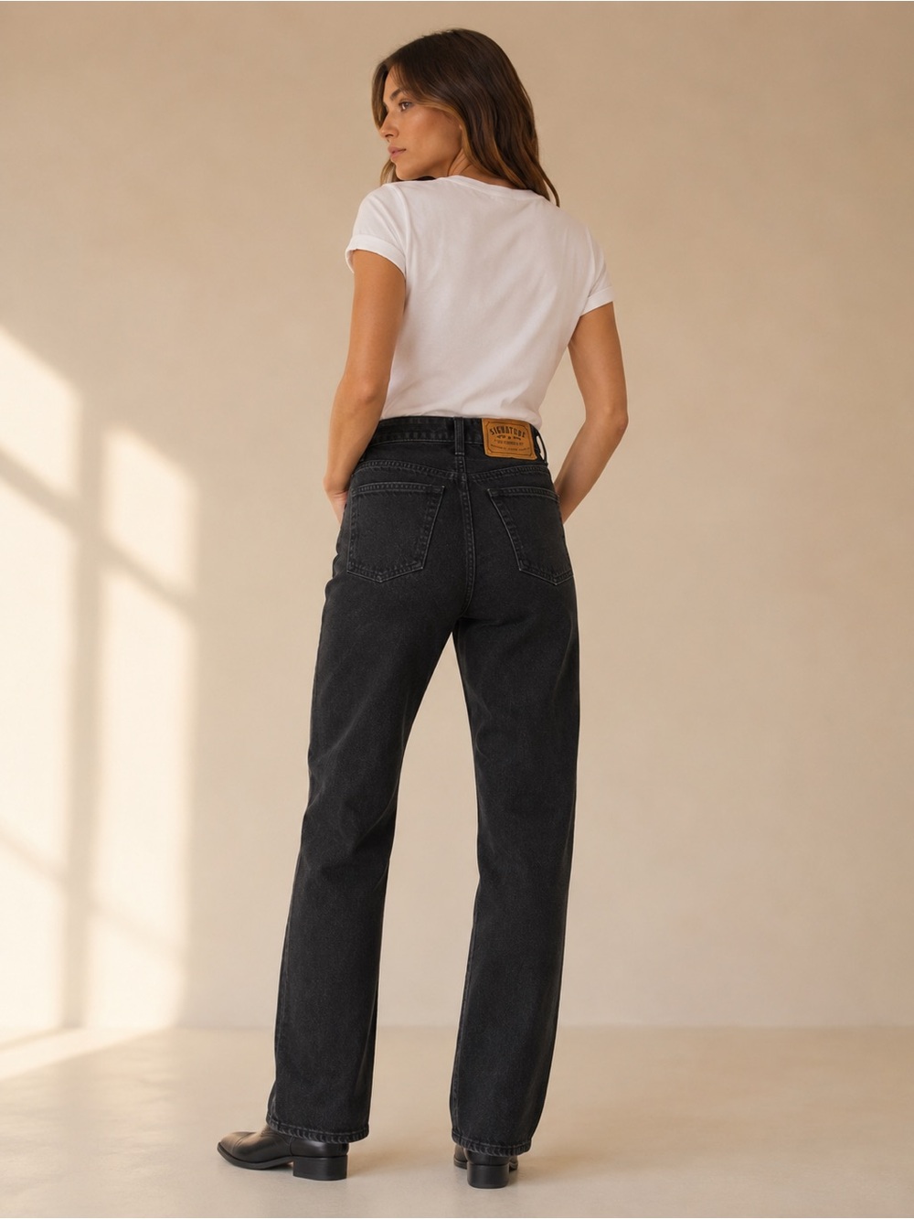 LEVI STRAISS & CO. | Cotton Blend Classic Straight Leg High Waist Jeans